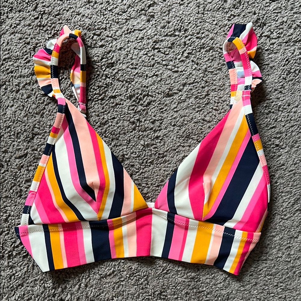 Aerie Colorful Striped Bikini Top